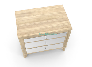 Mesita de noche de 3 cajones de alta calidad, muebles de dormitorio de madera de lujo con 3 cajones de almacenamiento al por mayor para uso doméstico o escolar - Product Image 3