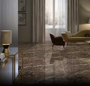 Serabia Brown Guangdong 600x1200 Carreau de dalle aspect marbre émaillé poli brillant Premium - Product Image 6