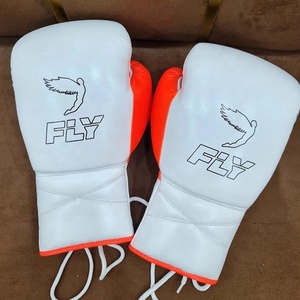 Nuevo Diseño, Guantes de Boxeo Personalizados en Rosa y Blanco con Cordones y Cierre de Velcro, Cuero Genuino, OEM ODM, Venta al Por Mayor, Kickboxing, MMA - Product Image 2