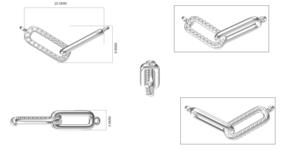 Vente en gros de luxe 0.10 carats en laboratoire diamant trombone lien collier en or massif 14K 18 pouces fournisseur B2B - Product Image 6