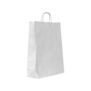 Bolsa de papel Kraft ecológica personalizada, mango retorcido, superficie de estampado en caliente duradera hecha a mano, aspecto elegante Simple para supermercado - Product Image 1
