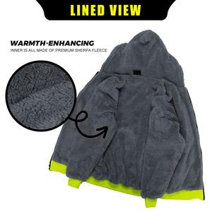 Sudaderas Unisex de Poliéster Fluorescente de Alta Resistencia con Forro Polar, Sudaderas de Seguridad para Invierno, Ropa de Trabajo de Alta Visibilidad Ignífuga - Product Image 4