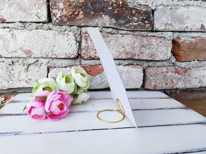 Minimalist Golden <b>Card</b> Display Stand Beautiful Accent Piece for Business <b>Cards</b> Home Office or Party Table Setup - Product Image 3