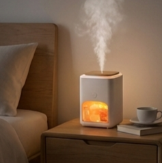 Himalayan Pink Salt Aroma Diffuser <b>Humidifier</b> LED <b>Air</b> Purifier Bin with Natural Salt Chunks for Home, Office & Wellness Decor - Product Image 4