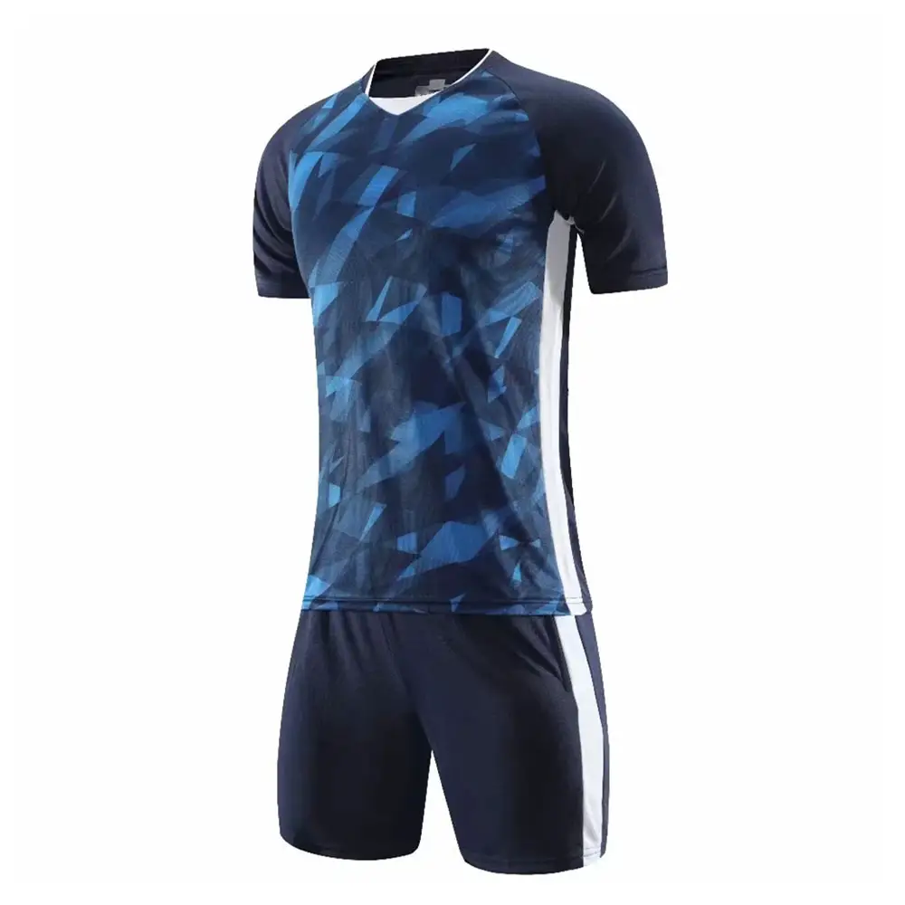 Uniformes de football 100% polyester personnalisés maillots de football d'équipe kits de football 100% uniformes de football en polyester