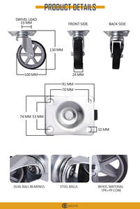 Rueda TPR de 100mm estilo moderno - Product Image 6