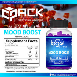 Nouveauté : Gummies de supplément alimentaire à l'extrait d'Ashwagandha de haute qualité, disponibles en marque privée OEM (États-Unis), pour adultes, 60 unités - Product Image 3