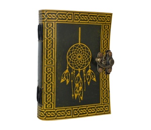 Libro de bocetos de hechizos diario de cuero suministros hechos a mano celta atrapasueños cuadernos mujer grande planificador de viaje sombras - Product Image 6