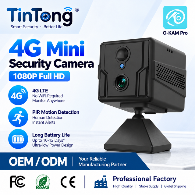 4G Mini Security Camera Wireless CCTV Camera with SIM Card Low Power Battery Outdoor Mini Camera for Home Security