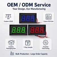 Voltmètre numérique à deux fils, Voltmètre de panneau CA à affichage LED, 220V 380V pour réseau électrique, Contrôle industriel, OEM, Personnalisation, Vente en gros, Usine