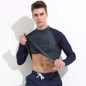 Venta caliente Rush Guard Hombres Tamaño personalizado Compresión cómoda Fitness Rash Guard Manga larga Hombres BJJ MMA Compresión Rash Guard - Product Image 4