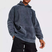 Benzersiz Asit Yıkama Kışlık Erkek Pamuk Karışımlı Regular Fit Kapüşonlu Sweatshirt Dijital Baskılı Özelleştirilebilir Nefes Alabilen Hızlı Kuruyan