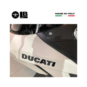 Kit di 2 Adesivi Neri per Serbatoio Moto Ducati, Decalcomanie Personalizzate per Serbatoi Moto - Product Image 3