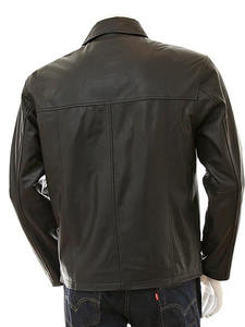 Veste en cuir de vachette pour hommes veste d'hiver blousons aviateur véritable manteau en cuir teint par tambour accessoires en métal doublure de couette - Product Image 4