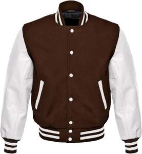 High Street Style Premium Laine Faux Cuir Letterman Baseball Varsity Veste Hiver Chaleur Confort avec Toile de Haute Qualité - Product Image 6