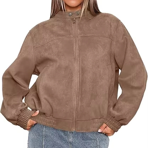 เสื้อแจ็กเก็ตหนัง2025แบบมีซิปรูดแขนยาวเสื้อผ้าสำหรับฤดูหนาว - Product Image 1