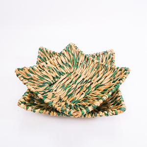 Plateau en jacinthe d'eau pour servir des collations et des fruits, plateau de service tressé, prix bas, contenant de présentation pour la maison - Product Image 2