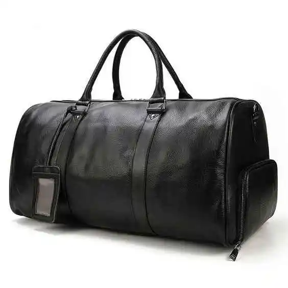 New Quality Travel Leather Duffel Bag Outdoor Sport Leather Duffle Bag Backpack Travel Bag With Logo