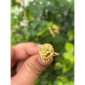 925 Silver Lion <b>Cluster</b> Ring Trendy Hip-Hop Style Rose Gold 18K Gold Plated Inlay Gift for Him White Gold Certified Jewelry - Product Image 3