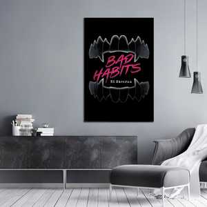 Affiche sur toile de style moderne Ed Sheeran 'Bad Habits' pour utilisation murale - Product Image 2