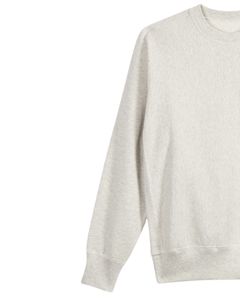 Light <b>Grey</b> Fleece Sweatshirt for <b>Men</b> Crewneck Pullover Long Sleeve Casual Soft Cotton Winter Warm OEM Custom Design - Product Image 4