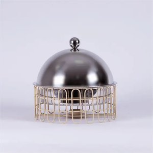 Sang trọng mạ vàng phục vụ món ăn với mái vòm và cutwork cơ sở thực phẩm ấm hơn cho biryani, cà ri lễ hội Ăn Uống & tiệc chiêu đãi khách sạn - Product Image 2