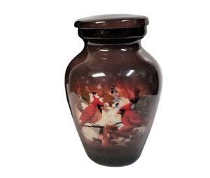 Pair of Cardinals <b>Keepsake</b> Cremation Urn Metal <b>for</b> Sharing <b>Ashes</b> Aluminium funeral supplies urns <b>for</b> human - Product Image 5