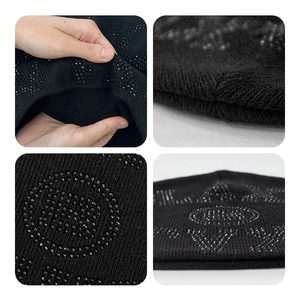 Nuevo diseño Moda Unisex Etiqueta privada Fabricante Personalizado Rhinestone Beanie - Product Image 6