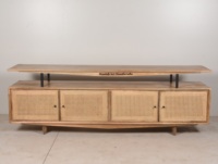 Meuble TV convertible de luxe moderne en bois massif, haute qualité, options personnalisables, pour téléviseurs 60-64 pouces, idéal salon et entrée - Vente chaude