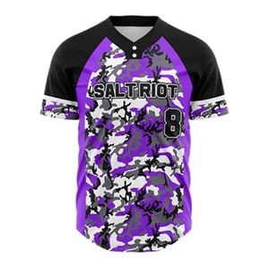 Camiseta de béisbol y softbol de camuflaje para hombre personalizada de alto rendimiento, superventas, ropa deportiva sublimada impresa transpirable - Product Image 2