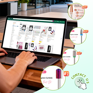 Toptan tırnak aracı tedarikçisi özel Logo konik tırnak karbür Bur <span class=keywords><strong>2</strong></span> yollu elektrik manikür seti pedikür tırnak matkap uçları Tungsten - Product Image 3