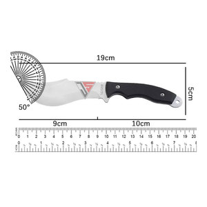 Cuchillo de Caza de Acero de Damasco con Hoja Fija Personalizado para Campismo al Aire Libre, Mango de Madera de Ébano de Grado Industrial, Garantía OEM de 3 Años - Product Image 6
