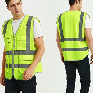Chaleco de Seguridad ANSI Clase 2 Personalizable, Material Reflectante, Impermeable, con Linterna LED para Uso en Construcción - Sin Pedido Mínimo - Product Image 2