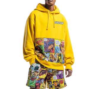 2025 sudaderas con capucha deportivas de lujo personalizadas para hombre 400Gsm de gran tamaño de alta calidad 100% algodón sólido logotipo personalizado bordado otoño - Product Image 3