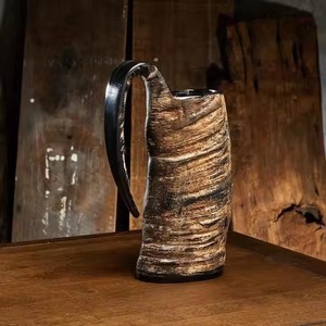 Mug de luxe en corne naturelle indienne authentique, très demandé pour le bureau, la maison, l'extérieur, les cadeaux, les événements, avec couvercle - Product Image 3