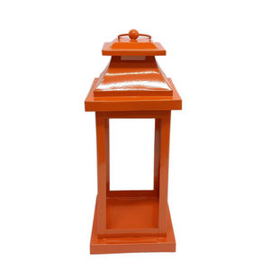 Lanterne à bougie décorative en métal enduit bleu clair pour la maison et la décoration de mariage Lanterne suspendue en vrac faite à la main - Product Image 3