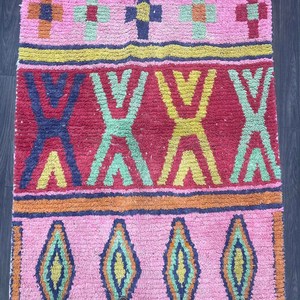 Vieux Style Vintage 100% Brodé Rose Multicolore Tissé À La Main Tapis Main Bloc Impression Motif Tapis pour Voiture - Product Image 5