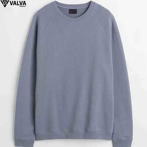 À la mode dernière conception solide hommes sweats OEM Service à manches longues hiver automne saison col rond coton mélangé polaire - Product Image 3