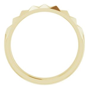 18K Gold Plated Stainless Steel Stackable Pyramid <b>Ring</b> Fashionable Eternity Inlay Trendy Claw Technology Casual Gift for Him Her - Product Image 2