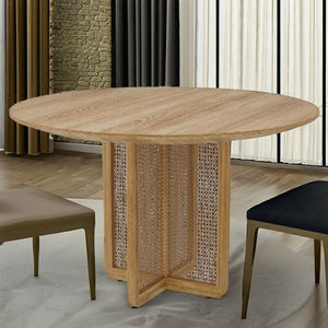 Madera maciza de teca 100% Mesa de comedor de diseño moderno de madera de teca para muebles de apartamento y comedor - Product Image 1