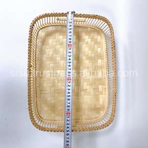 Bamboo Home Decor Tray <b>Table</b> <b>Decoration</b> for Kitchen Living Room Natural Handicraft Product - Product Image 5