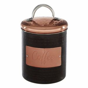 Pot en cuivre de qualité supérieure avec couvercle Conception entièrement martelée Nouveau pot en métal de bidon de récipient de thé au sucre d'épices autorisé avec logo - Product Image 6