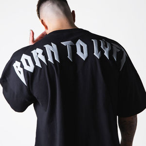 T-shirts surdimensionnés 100% coton OEM T-shirt imprimé bouffant 3D personnalisé à col rond en pur coton de qualité supérieure pour hommes - Product Image 1