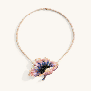 Colorful Floral <b>Necklace</b> Rose Gold Plated Cubic Zirconia Flower Pendant <b>Statement</b> <b>Necklace</b> for Women Luxury Bridal Jewelry - Product Image 1