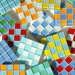 Meilleur fabricant de dessous-de-verre en mosaïque, vaisselle carrée en verre, ensemble de cristal coloré, décoration de cuisine, sous-verre pour tasse à café, boisson, maison - Product Image 1