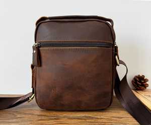 Bolso de cintura/busto portátil de cuero genuino impermeable con cierre de cremallera Vintage personalizado para correr - Product Image 6