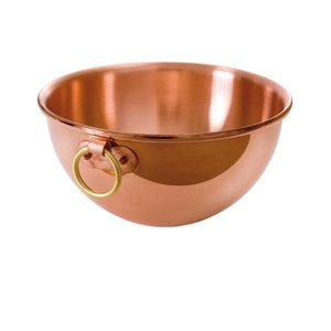 Food Grade Pure <b>Copper</b> Bowl With Brass <b>Handles</b> <b>Kitchen</b> Utensils Top Selling Bowls for Hotel Used - Product Image 1