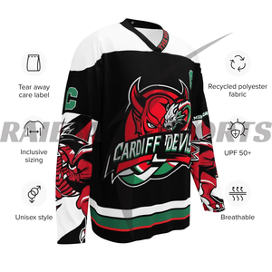 2025 Factory Wholesale Custom Breathable Printed Ice Hockey Uniform Set Premium Quality Customized Design Team <b>Name</b> Included - Product Image 6