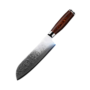 Venta al por mayor personalizado de alta calidad OEM ODM servicio japonés hecho a mano Damasco Pakka cuchillo de Chef de madera diseño moderno Material de Metal - Product Image 1