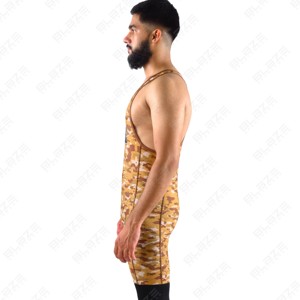 2025 New Custom Men's Wrestling Singlets Knitted Plus Size Breathable Quick Dry Spandex Washed High Street Hungary International - Product Image 5